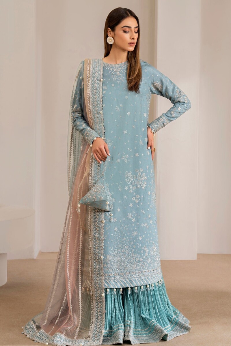 Jazmin Ur-7013 Formal Embroidered Raw Silk Collection 2024