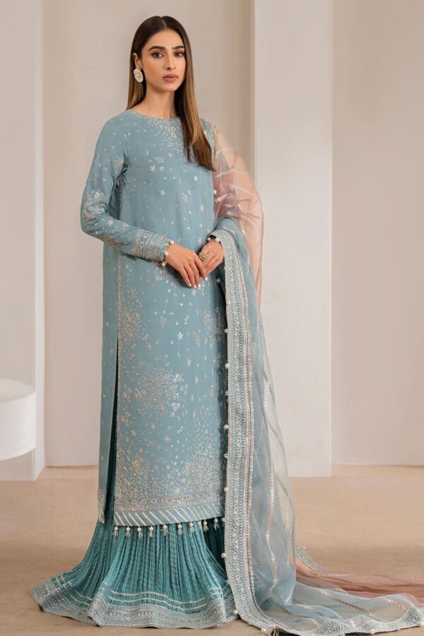 Jazmin Ur-7013 Formal Embroidered Raw Silk Collection 2024