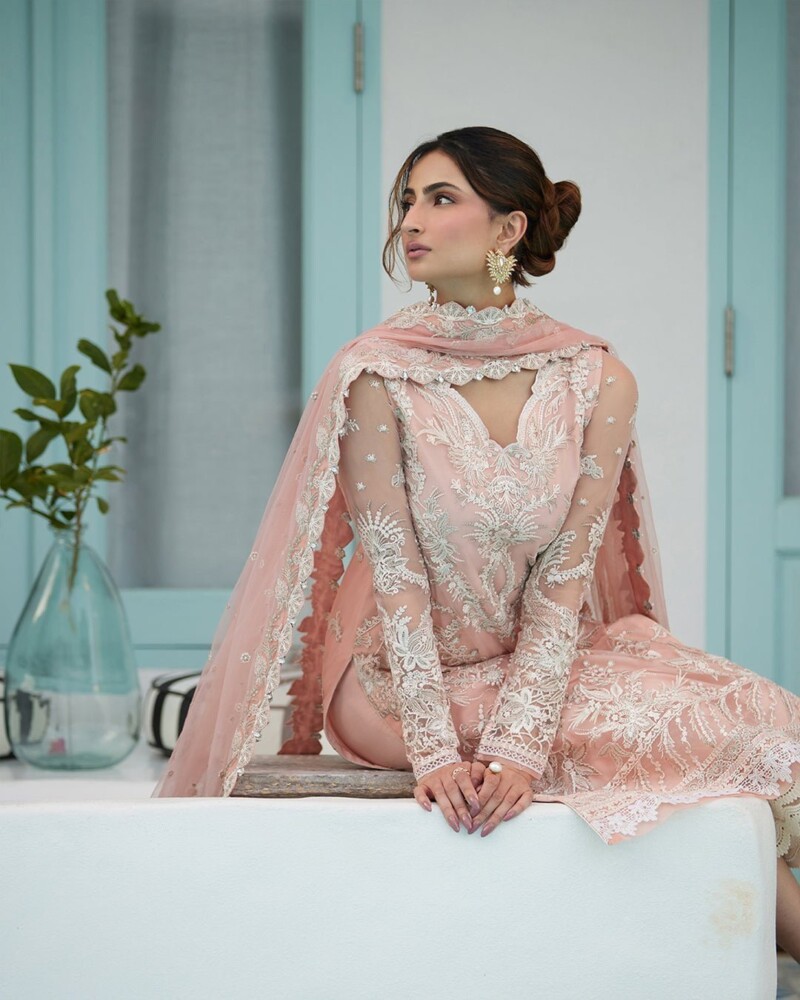 Faiza Saqlain Valetta Embroidered Net 3Pc Suit Collection 2024