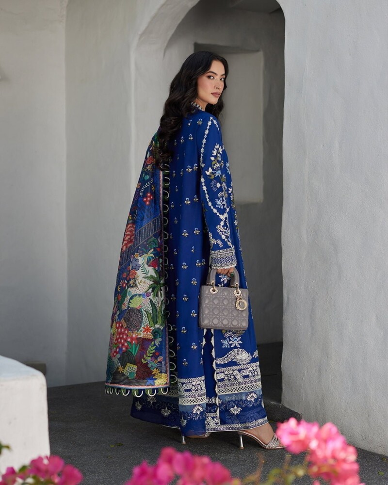 Faiza Saqlain Veira Embroidered Lawn 3pc Suit Collection 2024