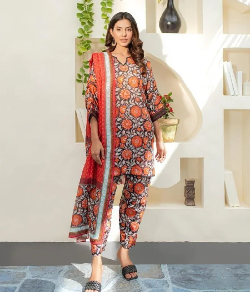 Zellbury Wus24X31242 Printed Lawn 3Pc Suit Collection 2024