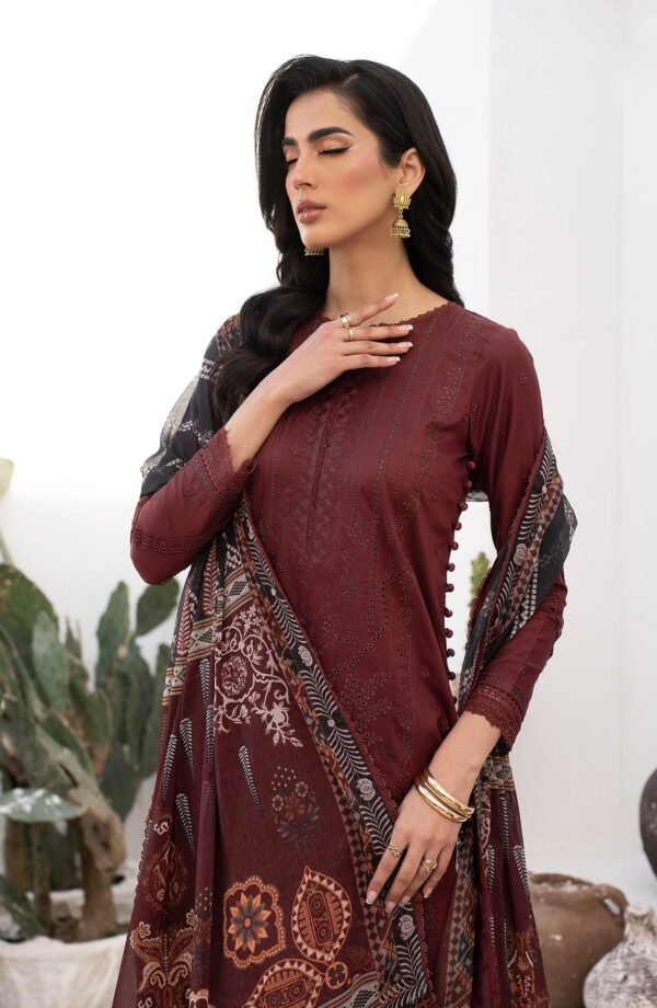 Zarif Zl-02 Elvira Eid Embroidered Lawn 3Pc Suit Collection 2024