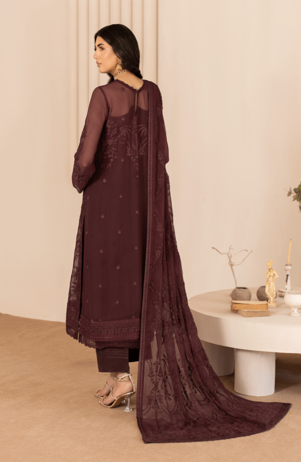 Zarif Thread Works Zl-03 Hala Works Embroidered Chiffon 3Pc Collection 2024