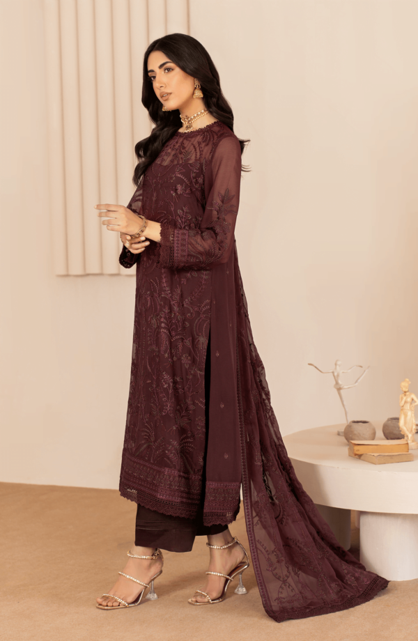 Zarif Thread Works Zl-03 Hala Works Embroidered Chiffon 3Pc Collection 2024