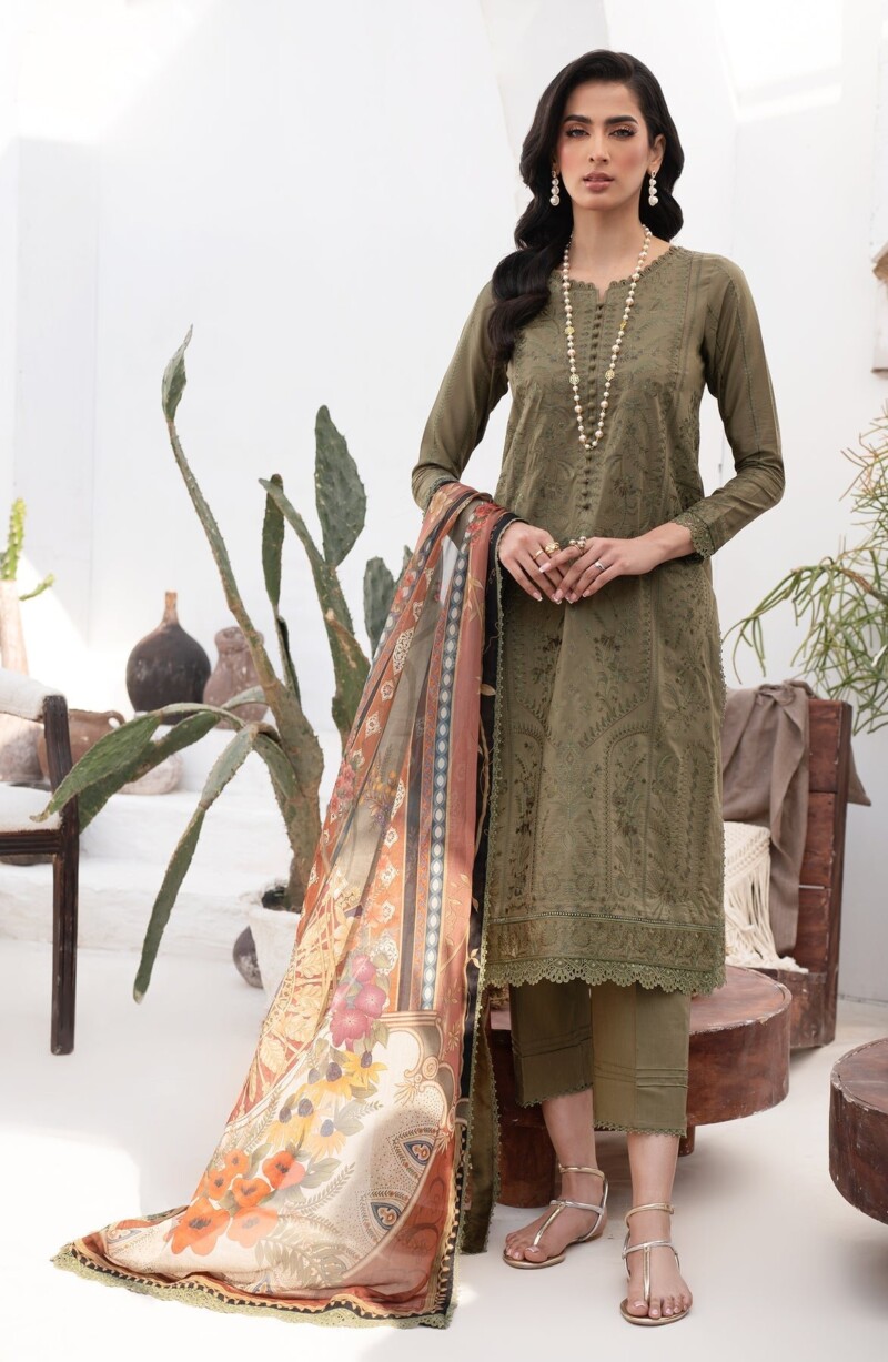 Zarif Zl-06 Remiah Eid Embroidered Lawn 3Pc Suit Collection 2024