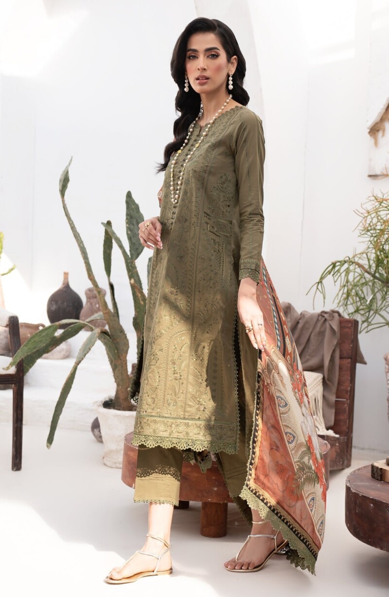 Zarif Zl-06 Remiah Eid Embroidered Lawn 3Pc Suit Collection 2024