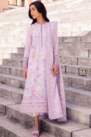 Zaha By Khadijah Shah Zl24-01a Ela Embroidered Lawn 3pc Suit Collection 2024