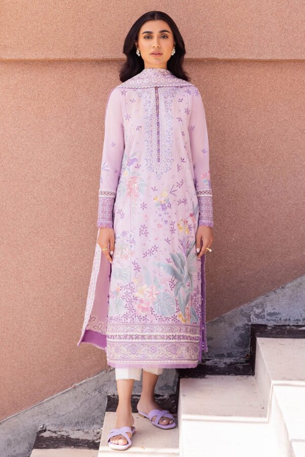 Zaha By Khadijah Shah Zl24-01A Ela Embroidered Lawn 3Pc Suit Collection 2024