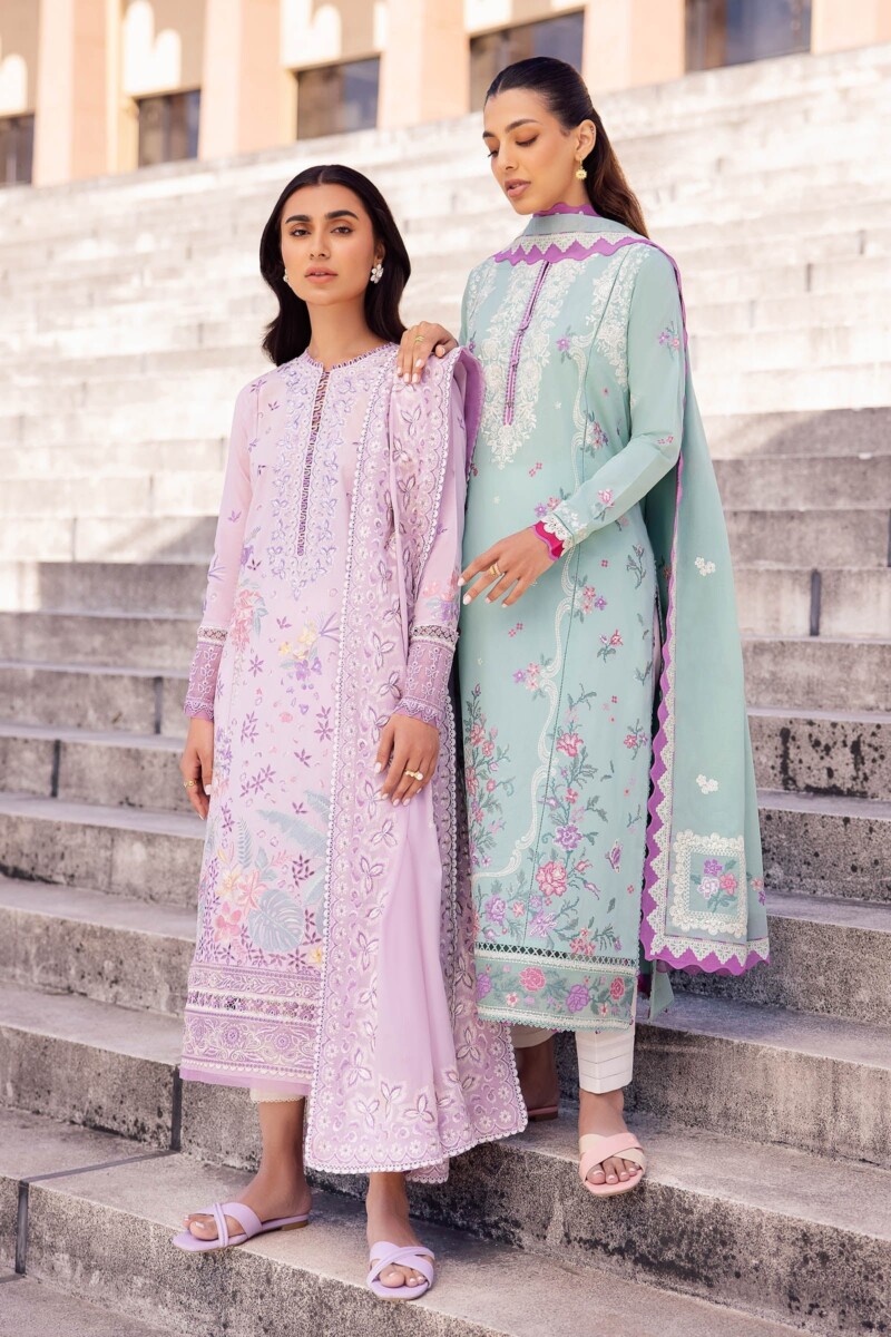 Zaha By Khadijah Shah Zl24-02A Larmina Embroidered Lawn 3Pc Suit Collection 2024