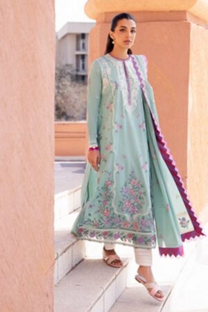 Zaha By Khadijah Shah Zl24-02a Larmina Embroidered Lawn 3pc Suit Collection 2024