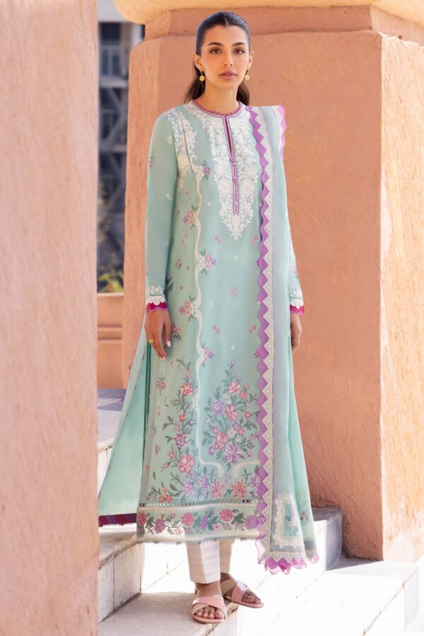 Zaha By Khadijah Shah Zl24-02A Larmina Embroidered Lawn 3Pc Suit Collection 2024