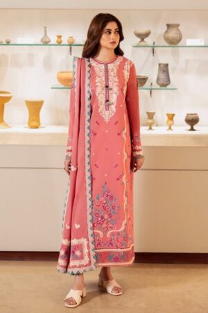 Zaha By Khadijah Shah Zl24-02b Larmina Embroidered Lawn 3pc Suit Collection 2024