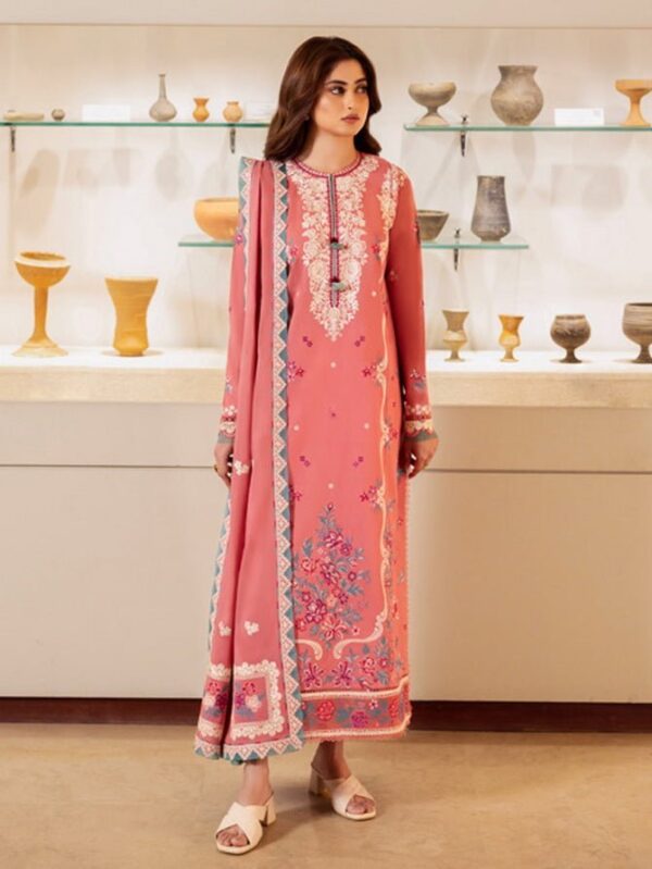 Zaha By Khadijah Shah Zl24-02B Larmina Embroidered Lawn 3Pc Suit Collection 2024
