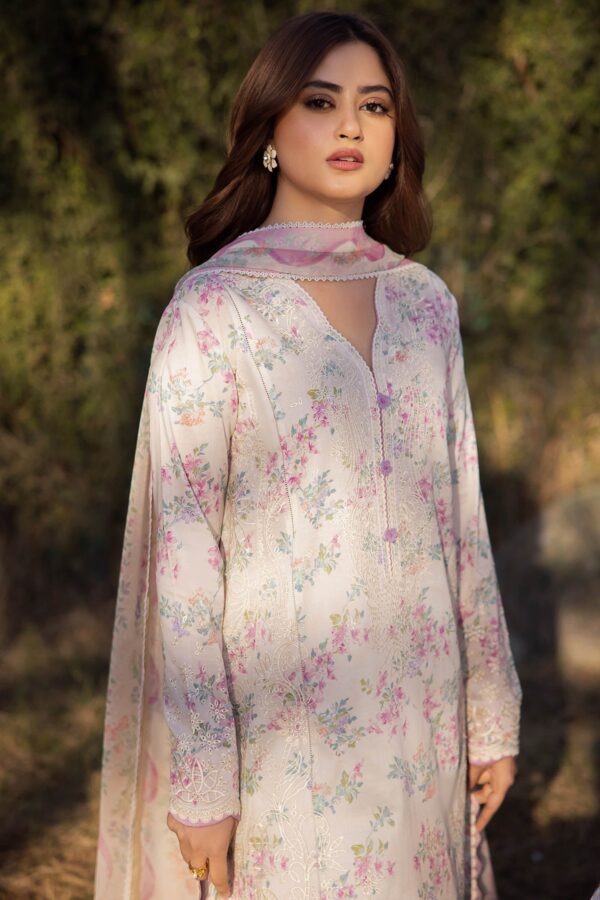 Zaha By Khadijah Shah Zl24-03A Aysel Embroidered Lawn 3Pc Suit Collection 2024