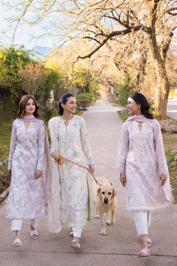 Zaha By Khadijah Shah Zl24-04B Asema Embroidered Lawn 3Pc Suit Collection 2024