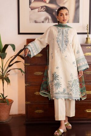 Zaha By Khadijah Shah Zl24-05a Eira Embroidered Lawn 3pc Suit Collection 2024