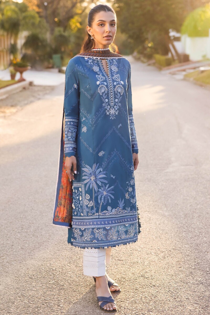 Zaha By Khadijah Shah Zl24-05B Eira Embroidered Lawn 3Pc Suit Collection 2024