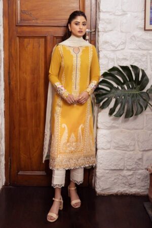 Zaha By Khadijah Shah Zl24-06a Ferya Embroidered Lawn 3pc Suit Collection 2024