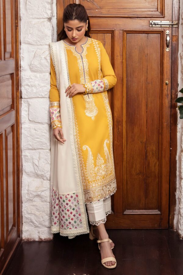 Zaha By Khadijah Shah Zl24-06A Ferya Embroidered Lawn 3Pc Suit Collection 2024