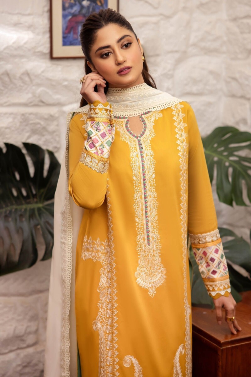 Zaha By Khadijah Shah Zl24-06A Ferya Embroidered Lawn 3Pc Suit Collection 2024