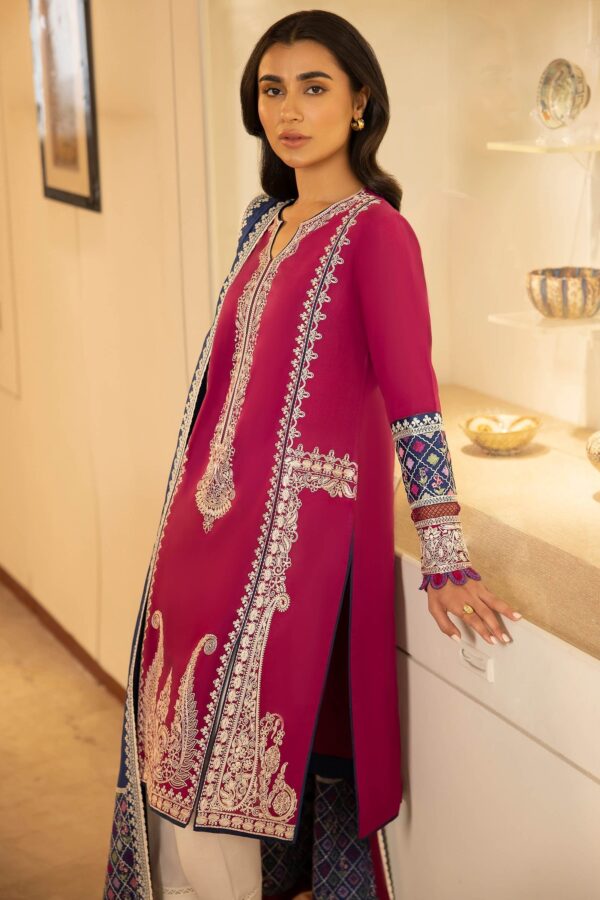 Zaha By Khadijah Shah Zl24-06B Ferya Embroidered Lawn 3Pc Suit Collection 2024