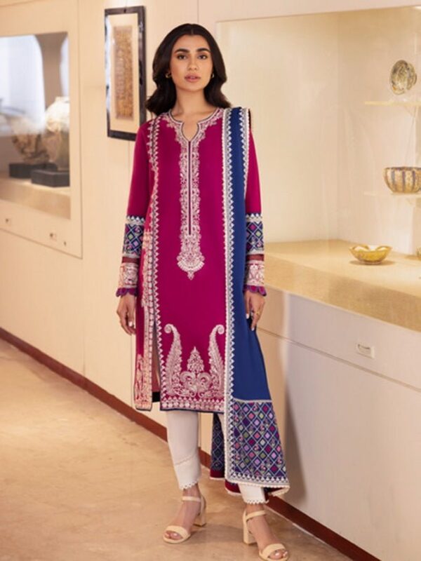 Zaha By Khadijah Shah Zl24-06B Ferya Embroidered Lawn 3Pc Suit Collection 2024