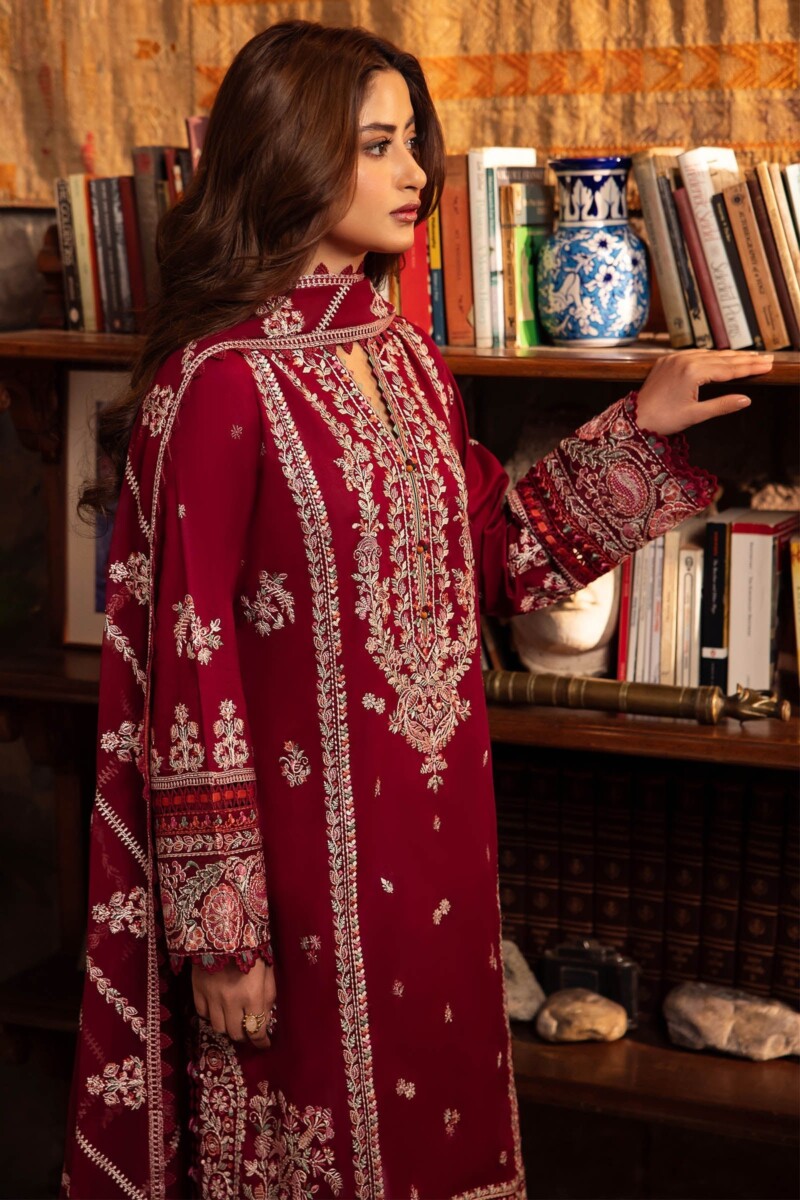 Zaha By Khadijah Shah Zl24-07B Zenel Embroidered Lawn 3Pc Suit Collection 2024