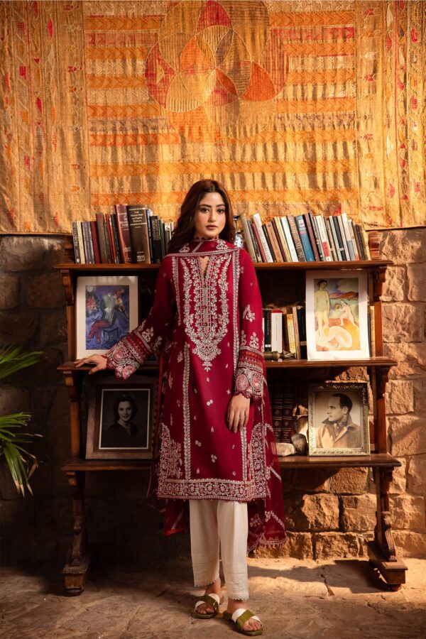 Zaha By Khadijah Shah Zl24-07B Zenel Embroidered Lawn 3Pc Suit Collection 2024