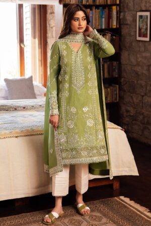 Zaha By Khadijah Shah Zl24-08a Zel Embroidered Lawn 3pc Suit Collection 2024