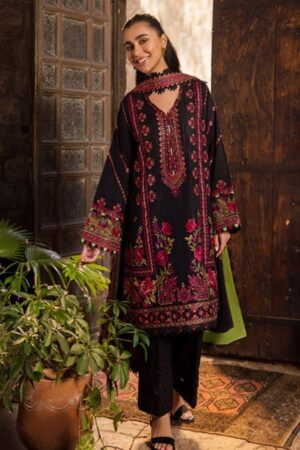 Zaha By Khadijah Shah Zl24-08b Zel Embroidered Lawn 3pc Suit Collection 2024