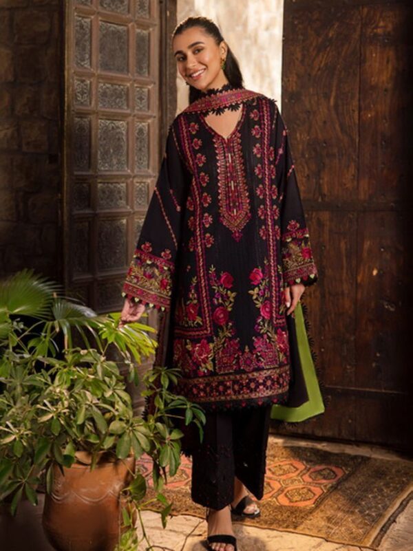 Zaha By Khadijah Shah Zl24-08B Zel Embroidered Lawn 3Pc Suit Collection 2024