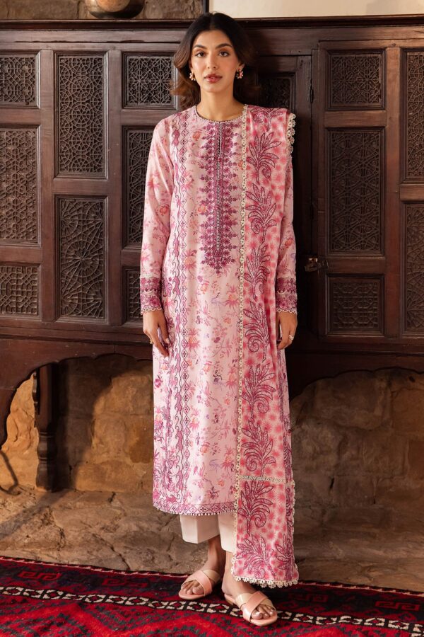 Zaha By Khadijah Shah Zl24-10B Sena Embroidered Lawn 3Pc Suit Collection 2024
