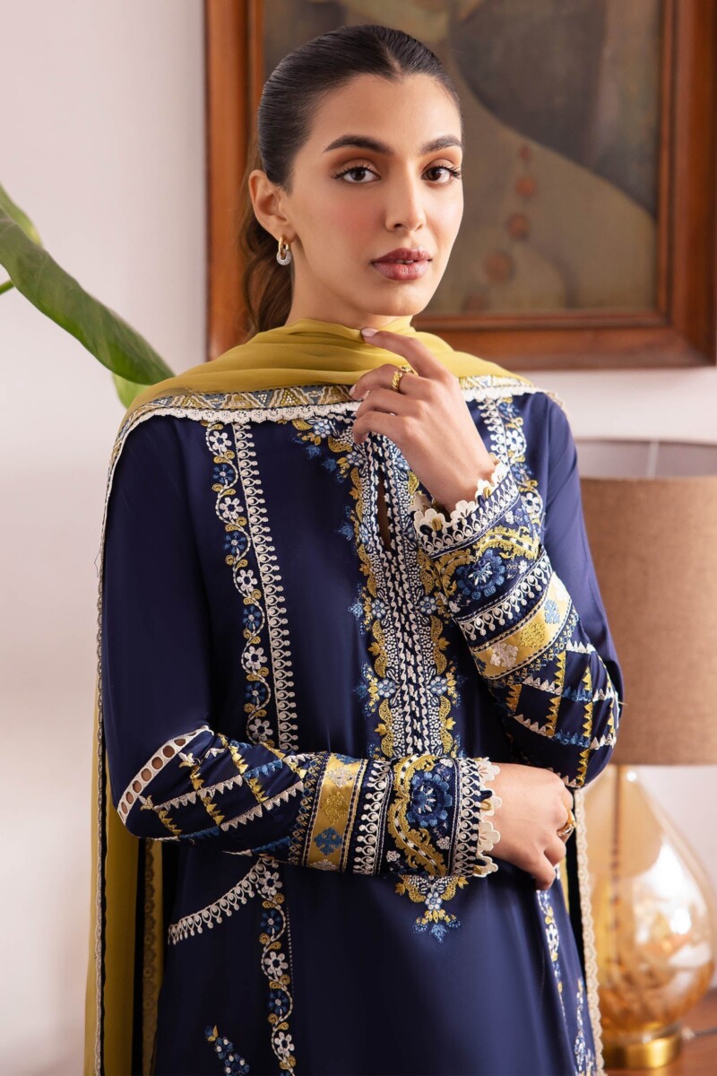 Zaha By Khadijah Shah Zl24-11A Vejah Embroidered Lawn 3Pc Suit Collection 2024