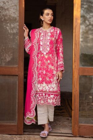 Zaha By Khadijah Shah Zl24-12a Leyla Embroidered Lawn 3pc Suit Collection 2024