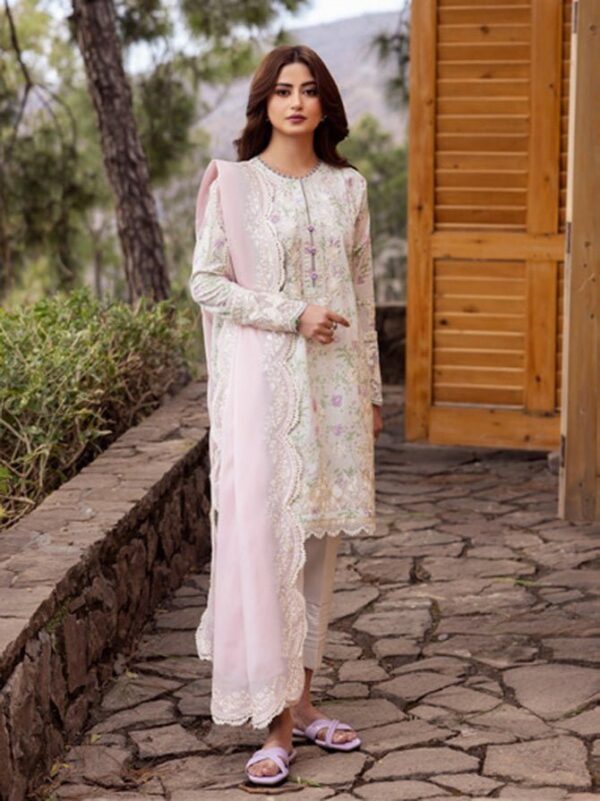 Zaha By Khadijah Shah Zl24-12B Leyla Embroidered Lawn 3Pc Suit Collection 2024
