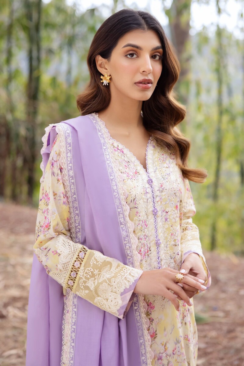 Zaha By Khadijah Shah Zl24-13A Sezem Embroidered Lawn 3Pc Suit Collection 2024