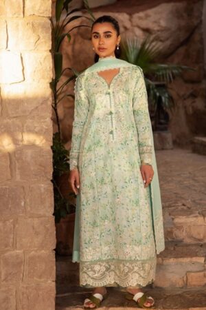 Zaha By Khadijah Shah Zl24-13b Sezem Embroidered Lawn 3pc Suit Collection 2024