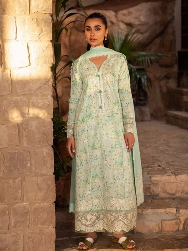 Zaha By Khadijah Shah Zl24-13B Sezem Embroidered Lawn 3Pc Suit Collection 2024