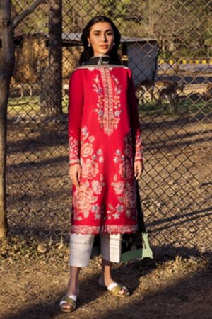 Zaha By Khadijah Shah Zl24-14a Gizem Embroidered Lawn 3pc Suit Collection 2024