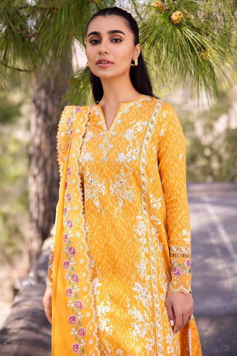 Zaha By Khadijah Shah Zl24-15A Narina Embroidered Lawn 3Pc Suit Collection 2024