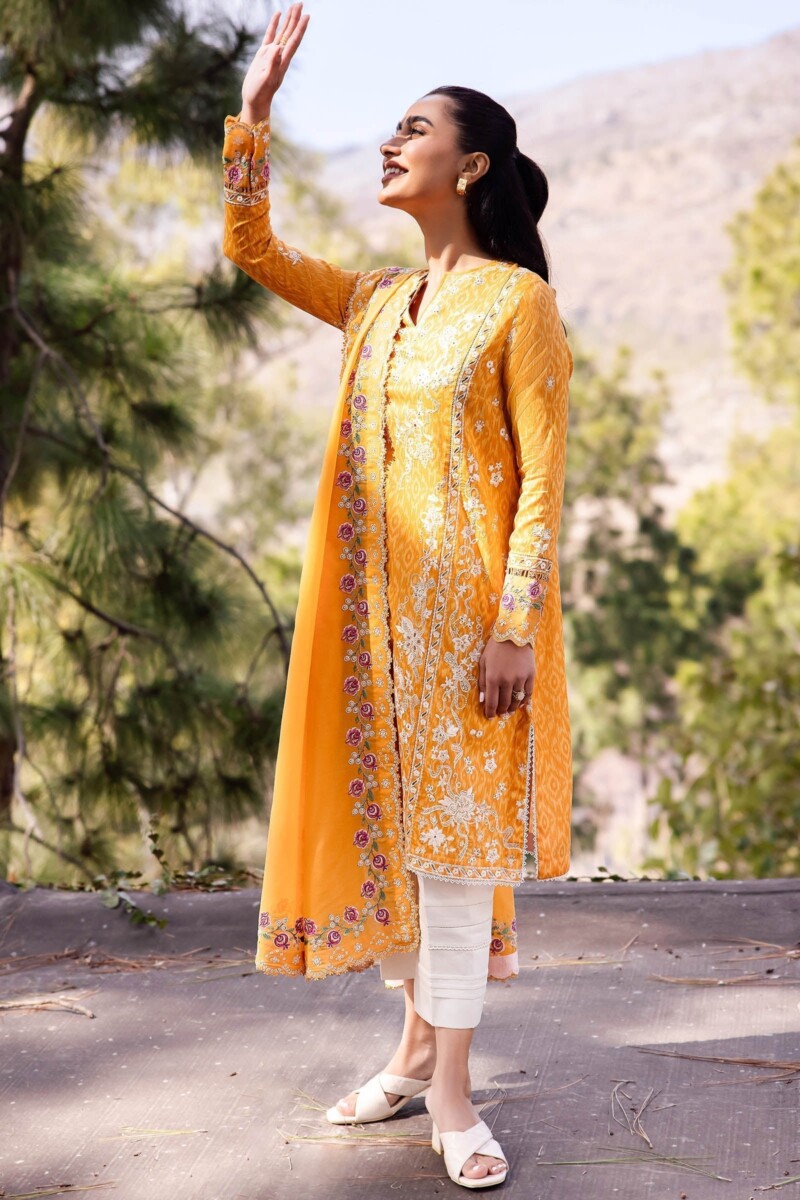 Zaha By Khadijah Shah Zl24-15A Narina Embroidered Lawn 3Pc Suit Collection 2024