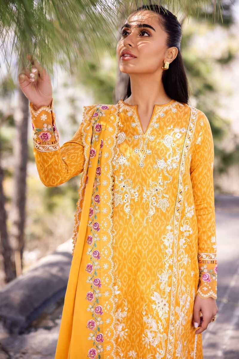 Zaha By Khadijah Shah Zl24-15A Narina Embroidered Lawn 3Pc Suit Collection 2024