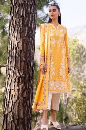 Zaha By Khadijah Shah Zl24-15a Narina Embroidered Lawn 3pc Suit Collection 2024