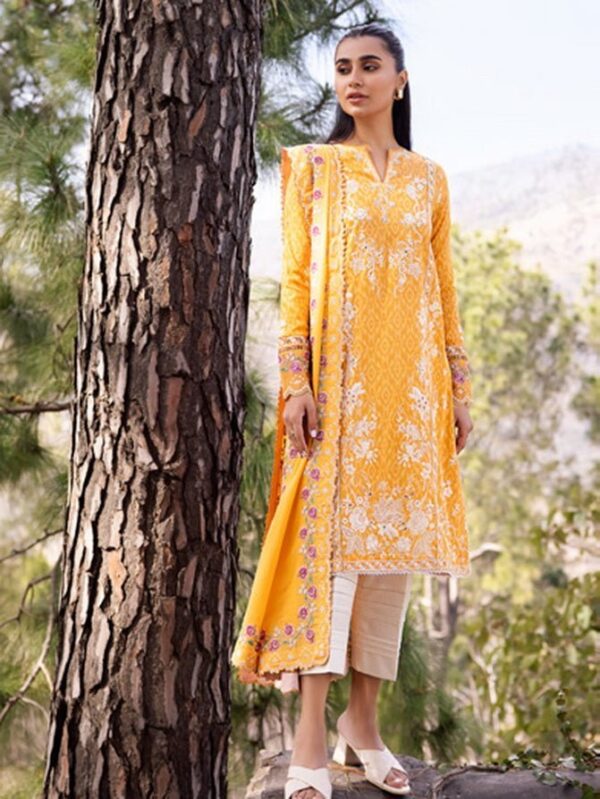 Zaha By Khadijah Shah Zl24-15A Narina Embroidered Lawn 3Pc Suit Collection 2024