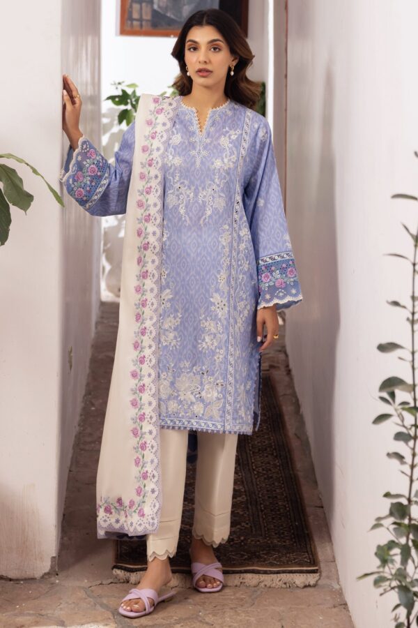 Zaha By Khadijah Shah Zl24-15B Narina Embroidered Lawn 3Pc Suit Collection 2024