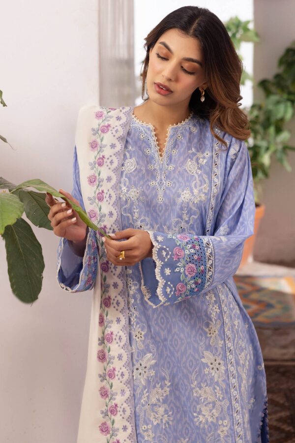 Zaha By Khadijah Shah Zl24-15B Narina Embroidered Lawn 3Pc Suit Collection 2024