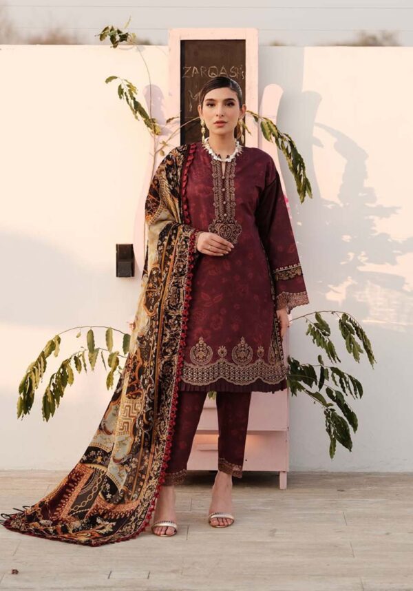 Zarqash Zq-06 Luxury Lawn 3Pc Suit Collection 2024