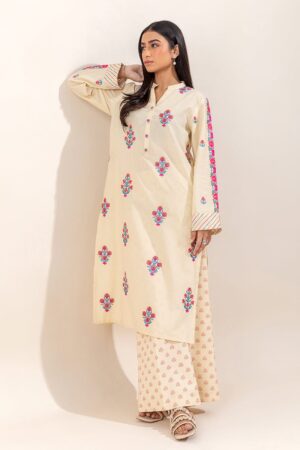 Beechtree 2 Piece Embroidered Lawn Suit French Vanilla Unstitched Summer