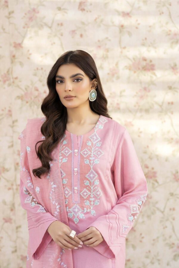 La Rosaa Spring Lss-24-05 Pink Spring Summer Embroidered Lawn Stitched Collection 2024