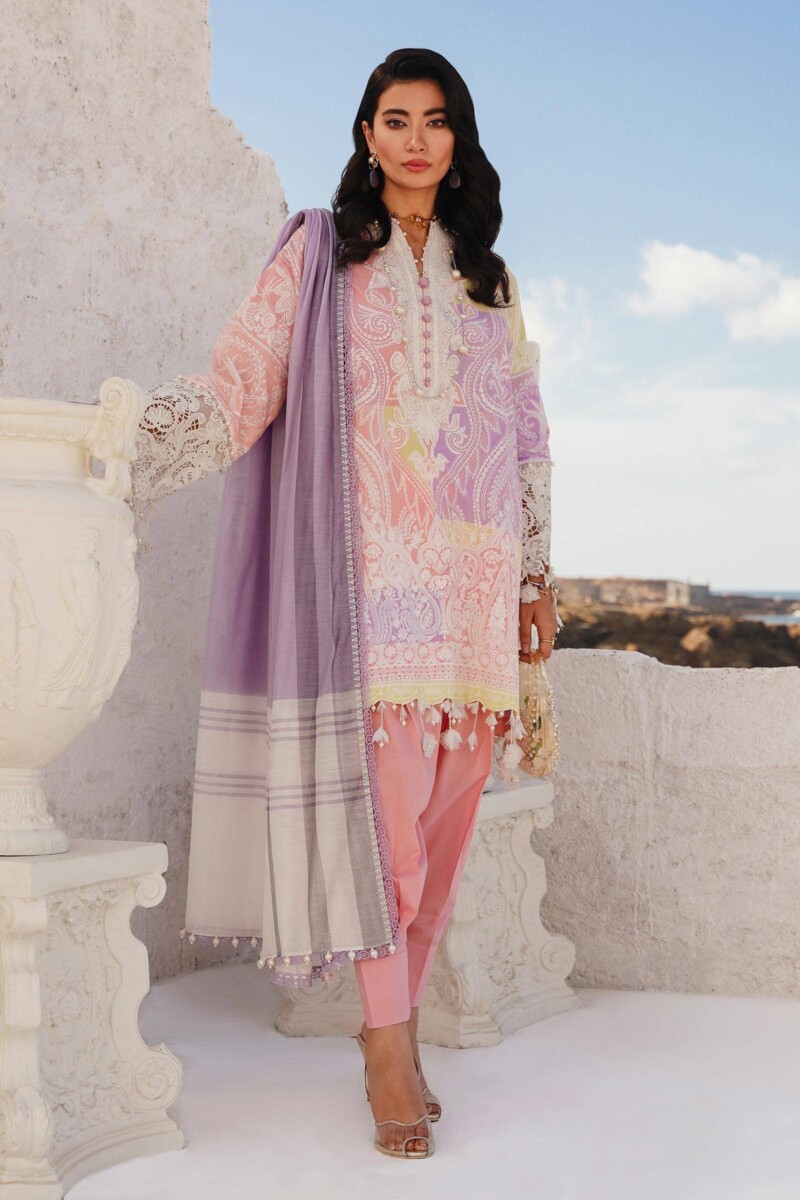 Sana Safinaz M241-015a-3dg Printed Net